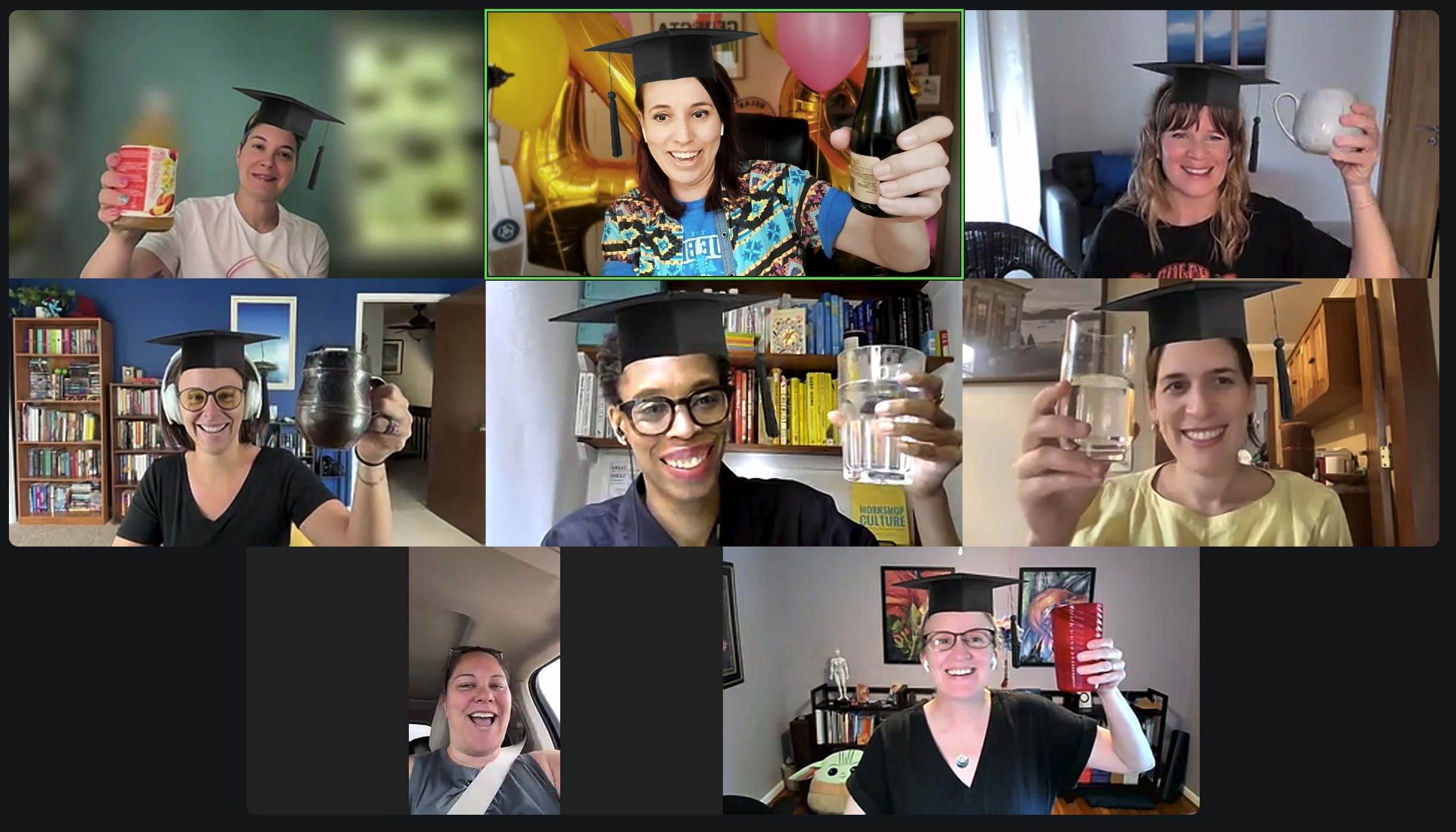 Growthtrackers members toasting at graduation