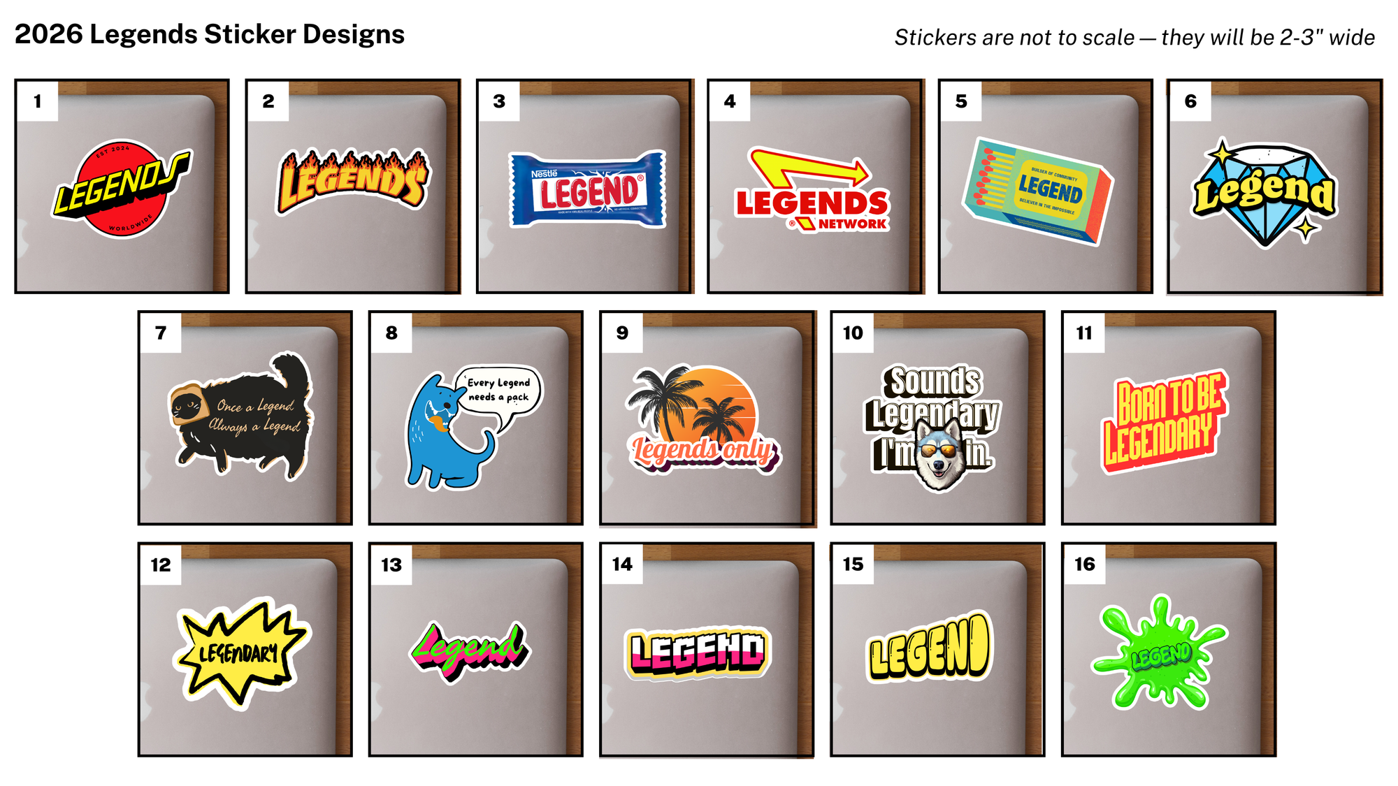 Legends Sticker Designs