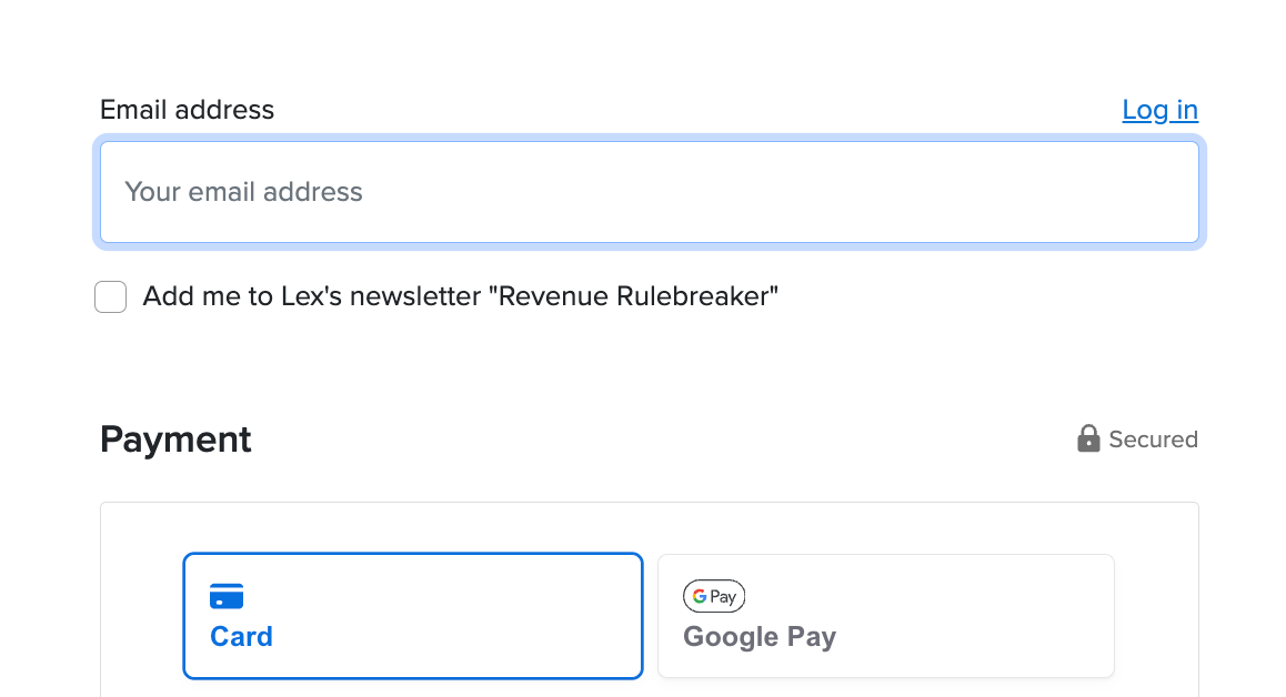 Customers can opt into my mailing list at checkout