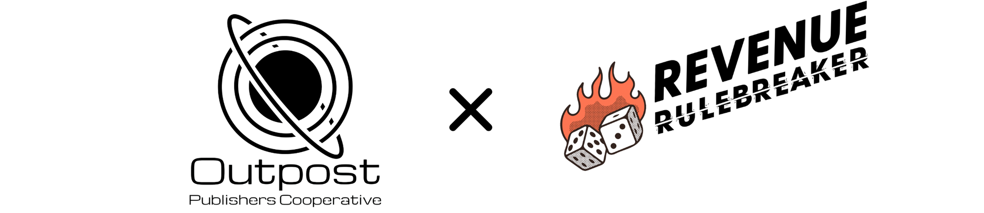 Outpost and Revenue Rulebreaker logos