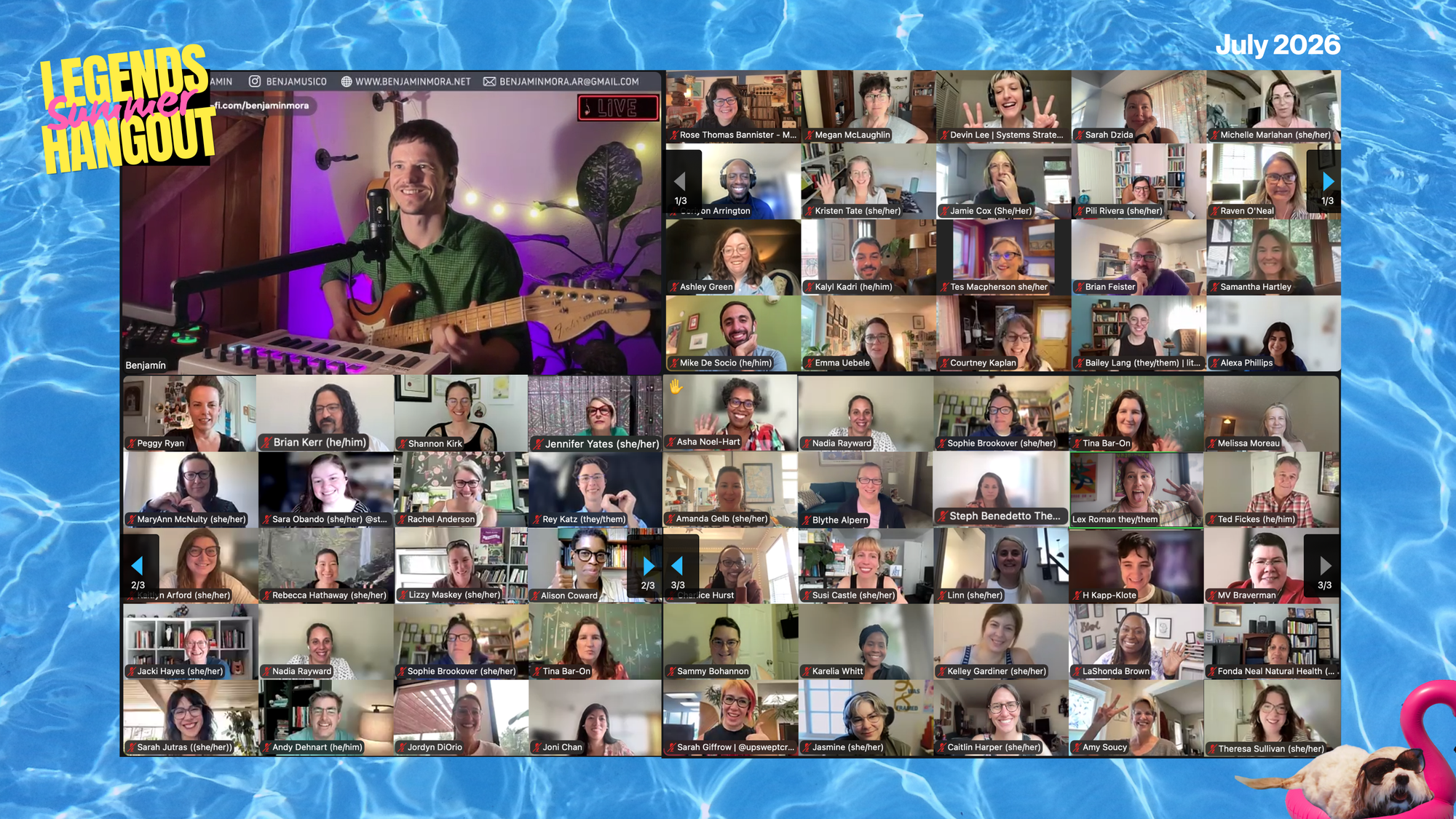 Legends Summer Hang postcard (our last mixer!)