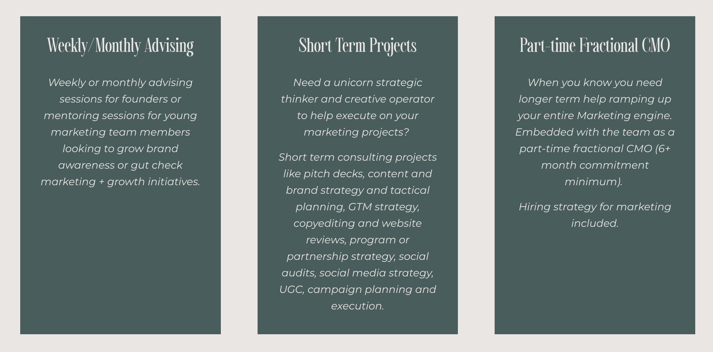Ashley Whitlatch's offers feature Fractional CMO